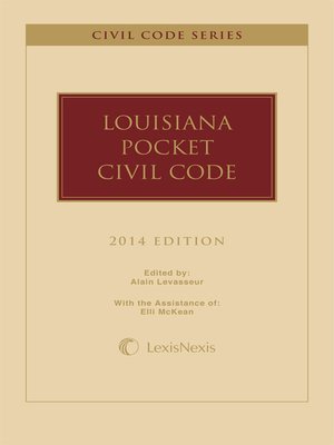 cover image of Louisiana Pocket Civil Code